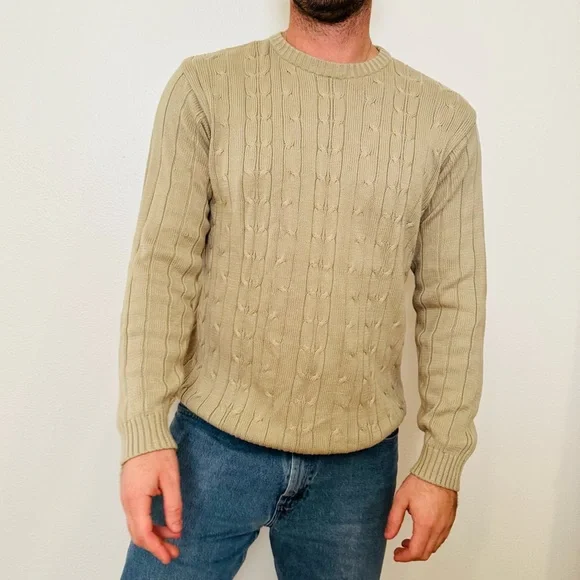 New Oscar De La Renta Classic Knit Crewneck Sweater